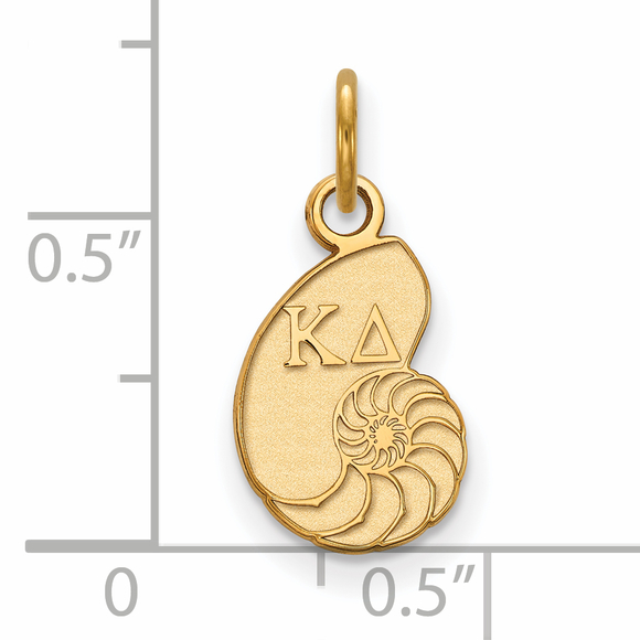 Sterling Gold-plated Kappa Delta Sorority Symbol Extra Small Pendant - Picture 2 of 2